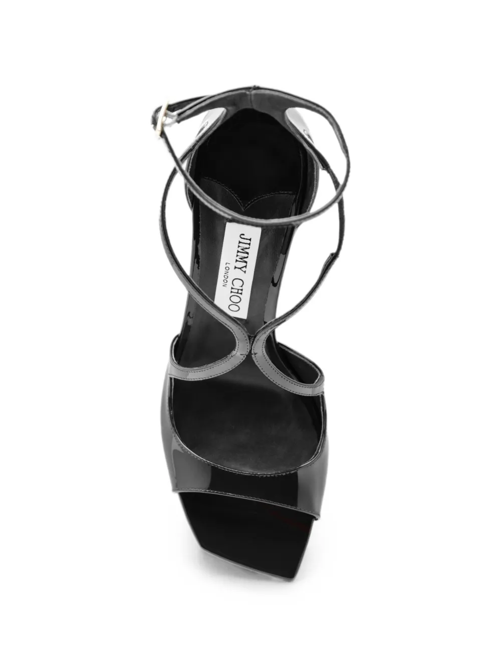 Jimmy Choo Azia patent-leather sandals Zwart