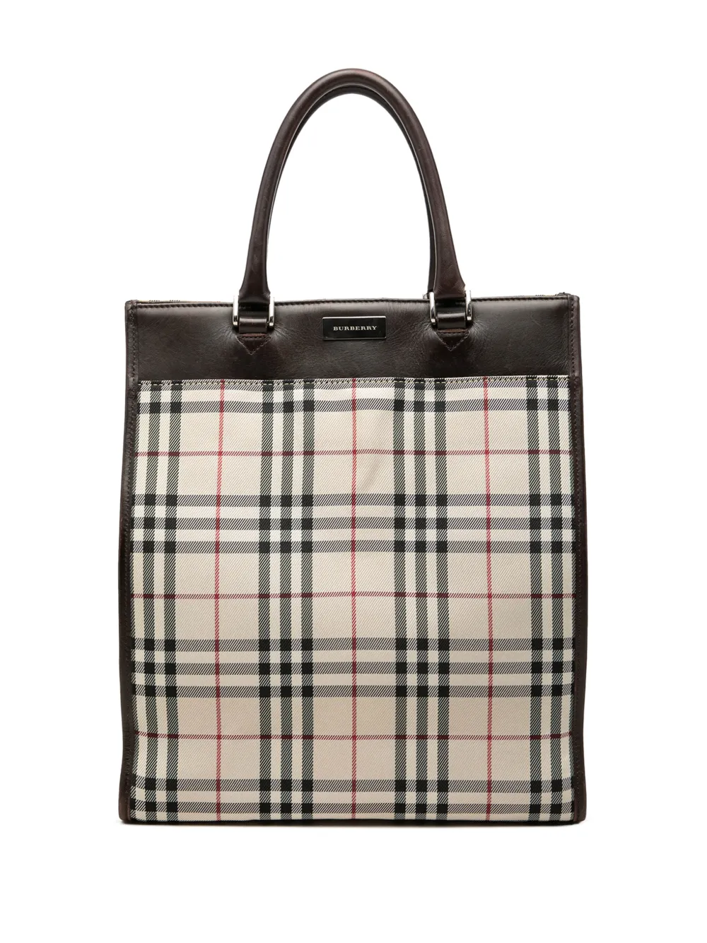 Burberry Pre-Owned Borsa tote in tela con motivo House Check 2000-2017 - Toni neutri
