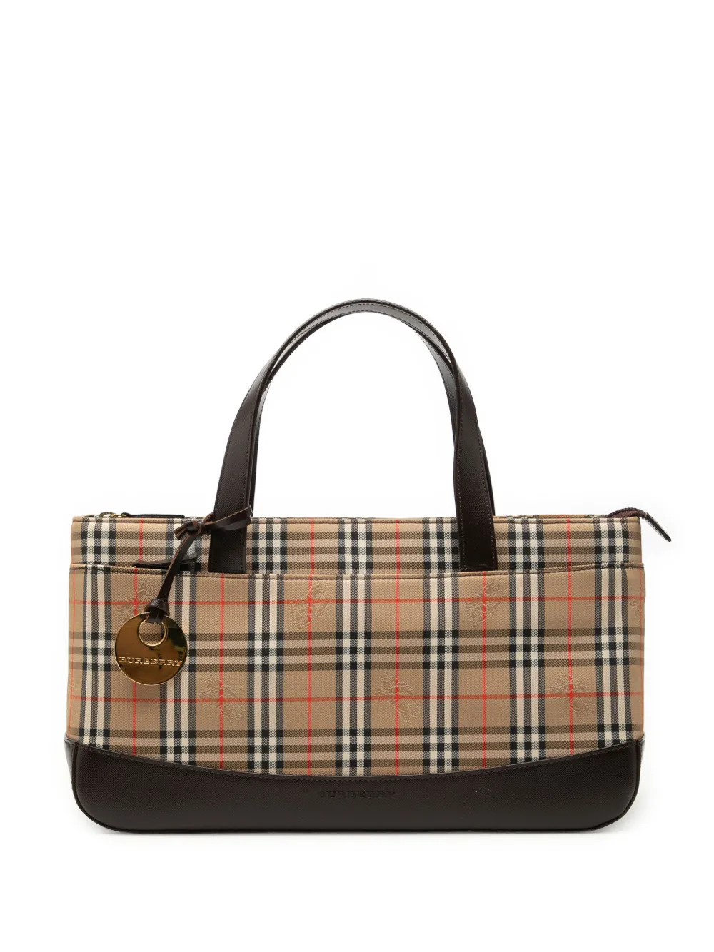Burberry Pre-Owned Borsa tote in tela con motivo Haymarket Check 2000-2017 - Toni neutri