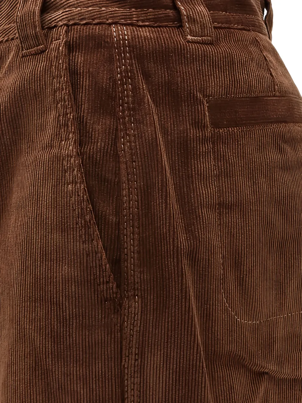 AMI Paris Ribfluwelen broek Bruin