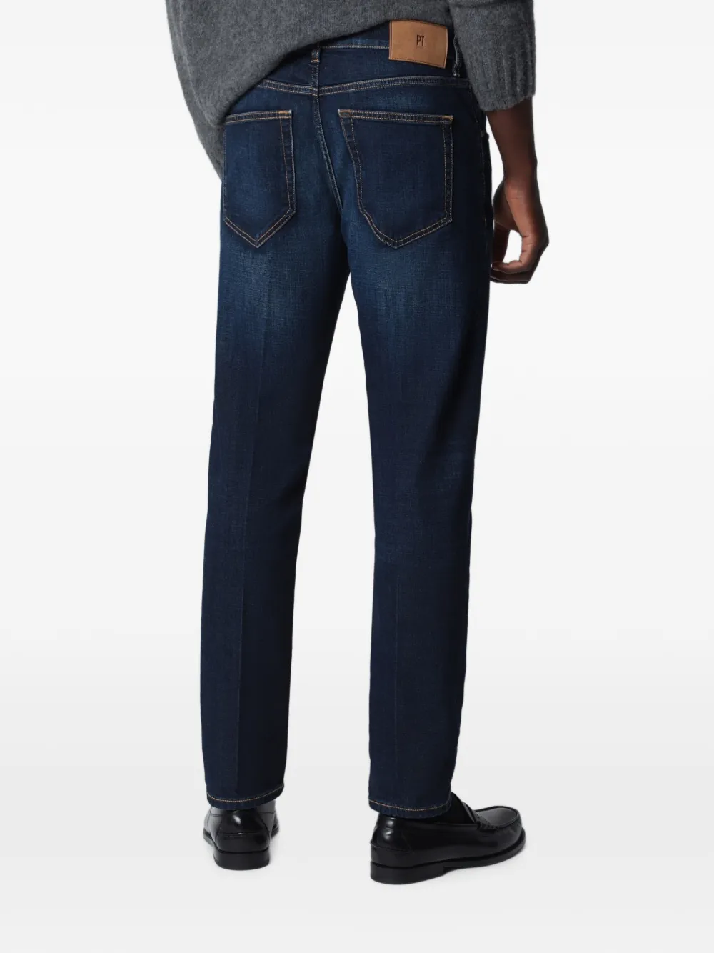 PT Torino Jeans met vervaagd effect Blauw