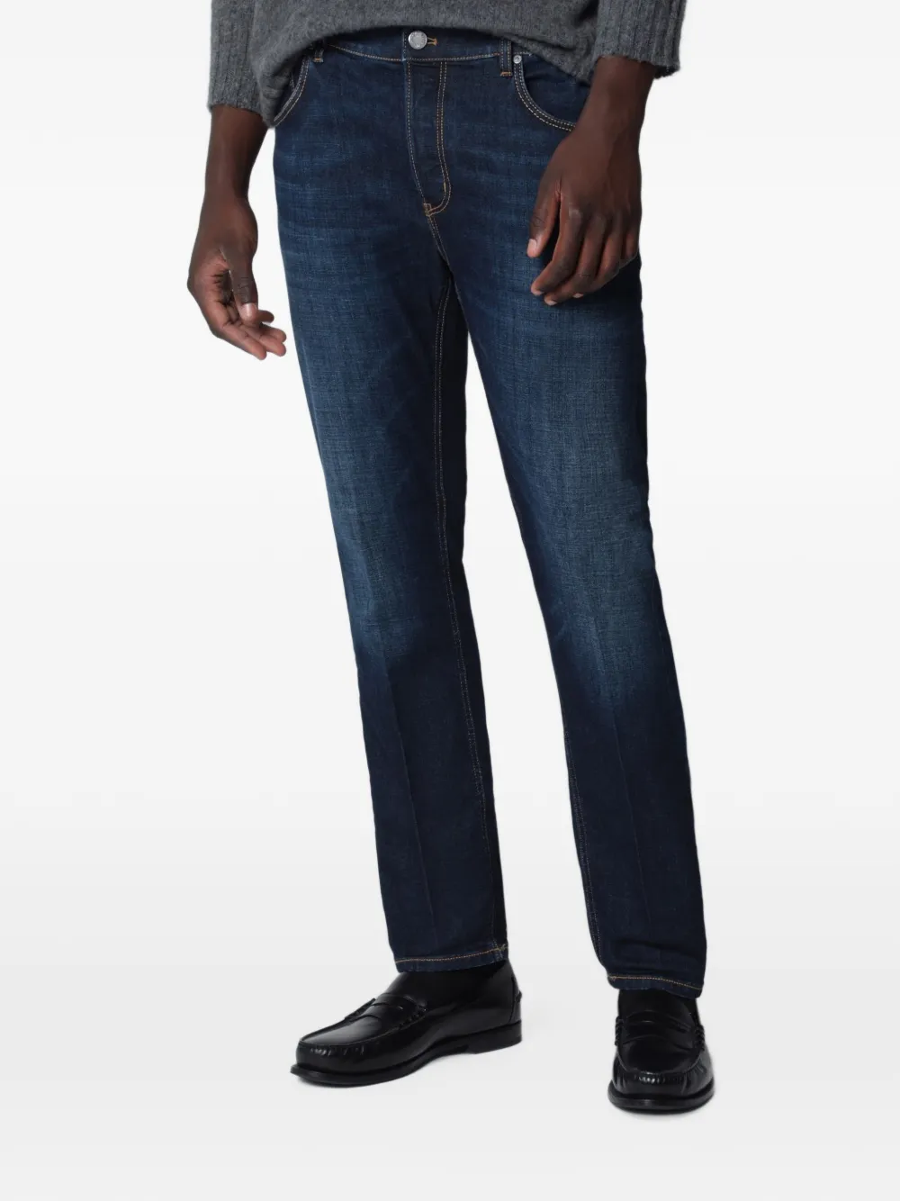 PT Torino faded-effect slim-fit jeans - Blu