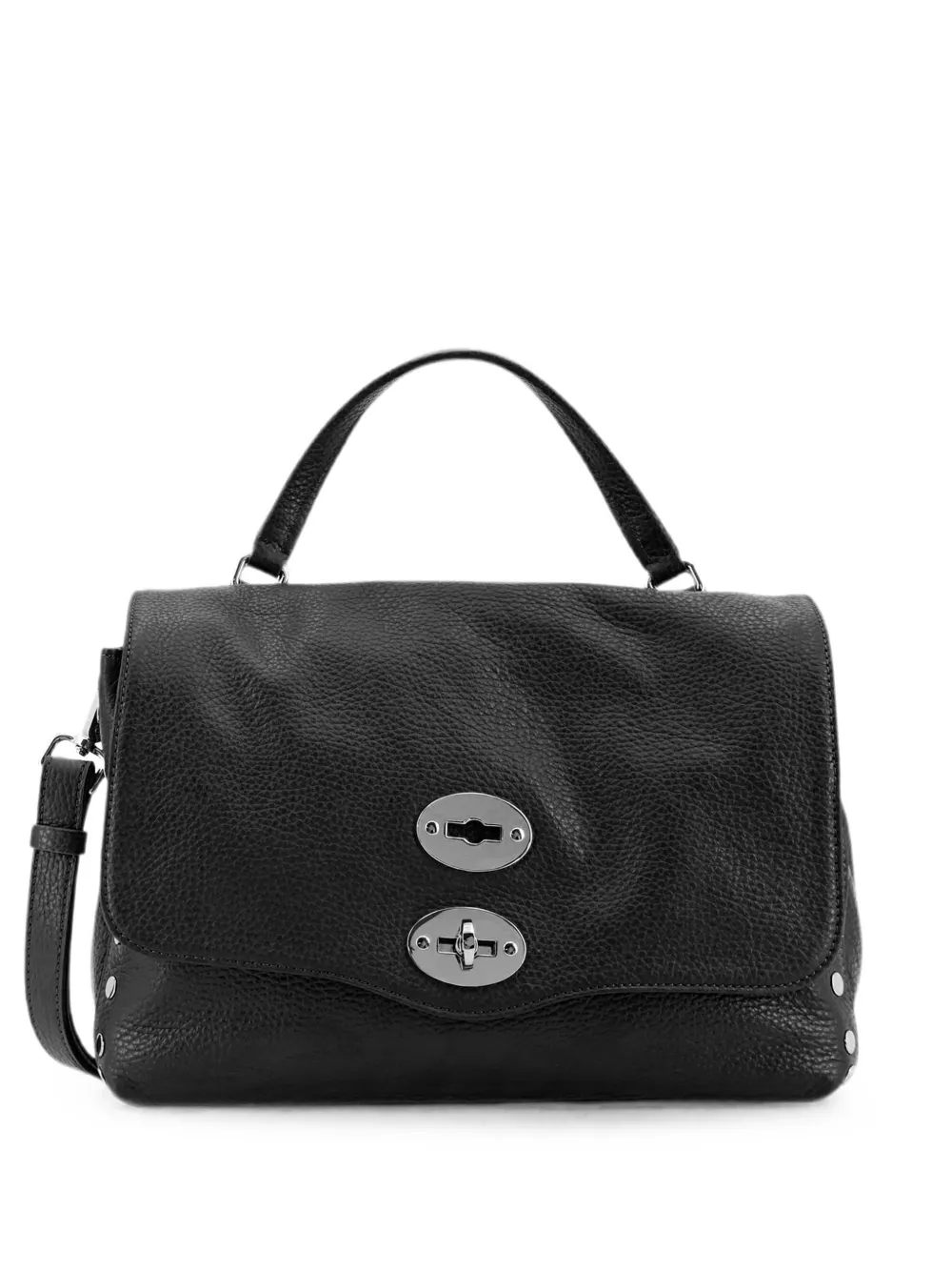 Zanellato small Postina textured-leather shoulder bag - Black