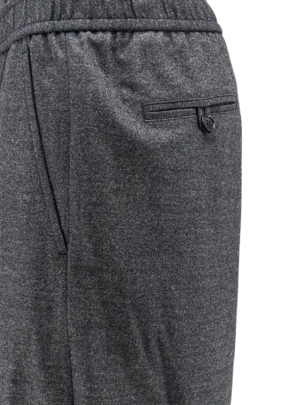 Giorgio Armani Broek met elastische tailleband en omgeslagen manchetten Grijs
