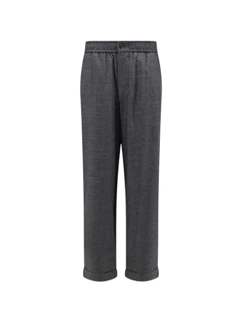 Giorgio Armani elasticated-waistband turned-up-cuffs trousers