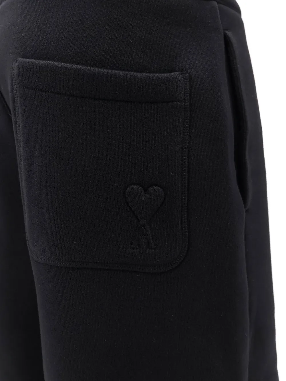AMI Paris Ami de Coeur trainingsbroek met wijde pijpen Zwart