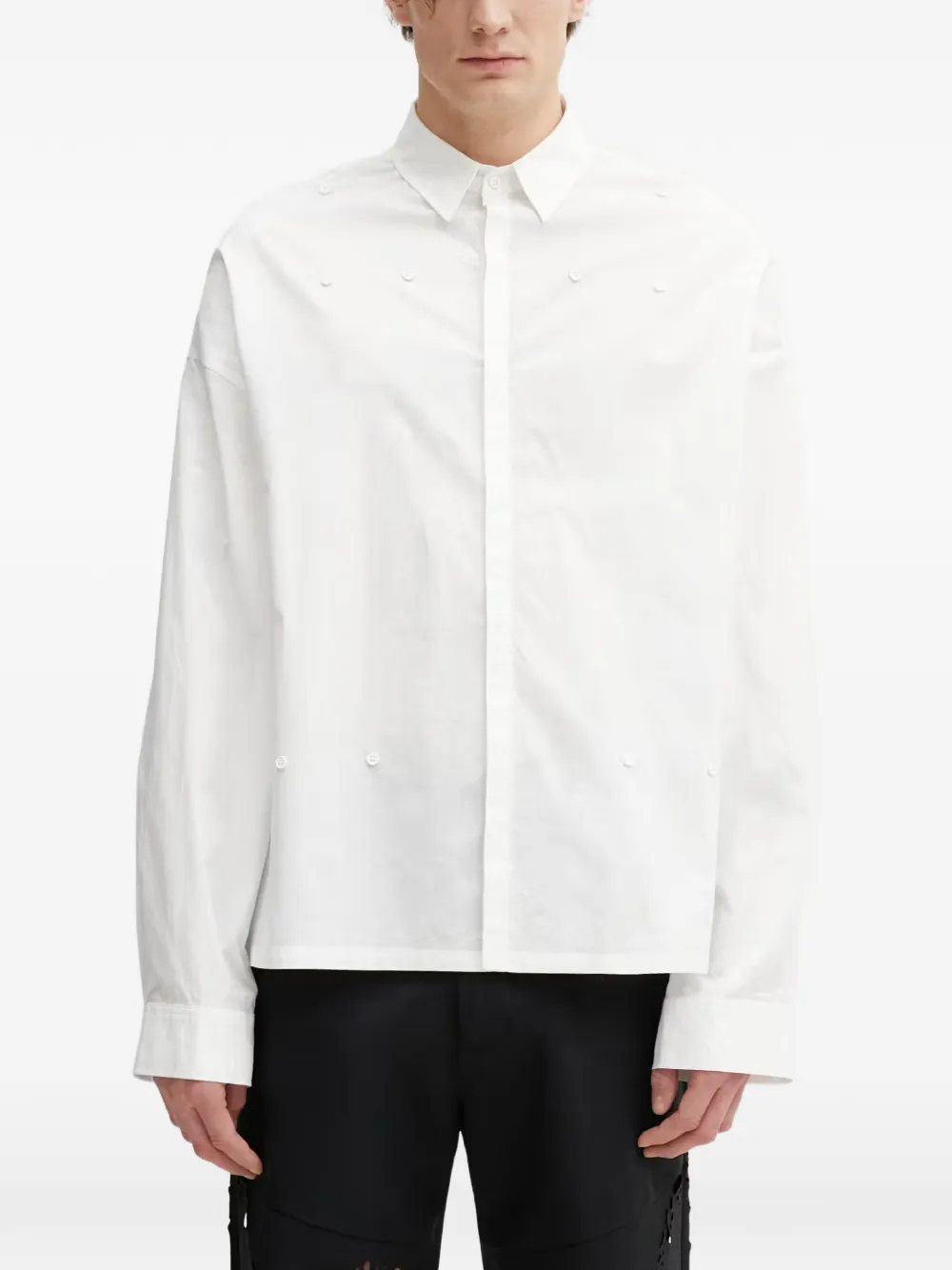 HELIOT EMIL button-embellished long-sleeved shirt