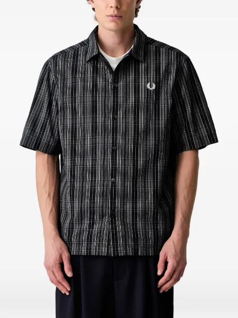 Fred Perry check-print short-sleeve shirt