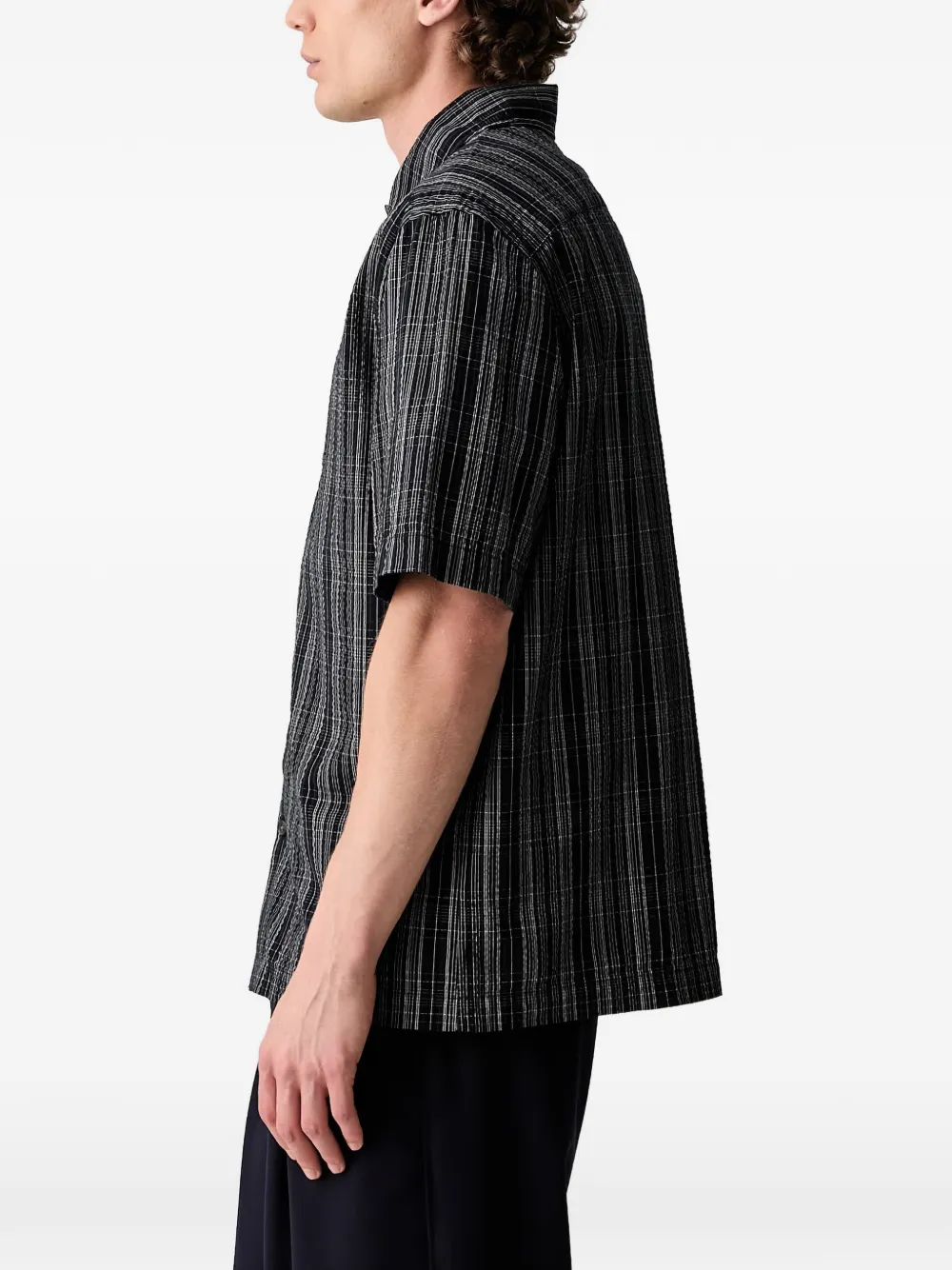 Fred Perry Geruit overhemd met korte mouwen Blauw