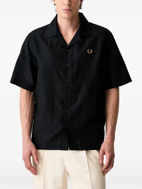 Fred Perry Camisa com logo bordado e colarinho francês