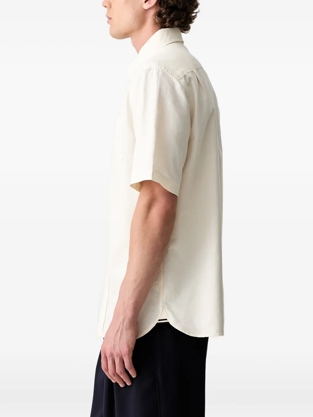 Fred Perry Oxford overhemd met korte mouwen Beige