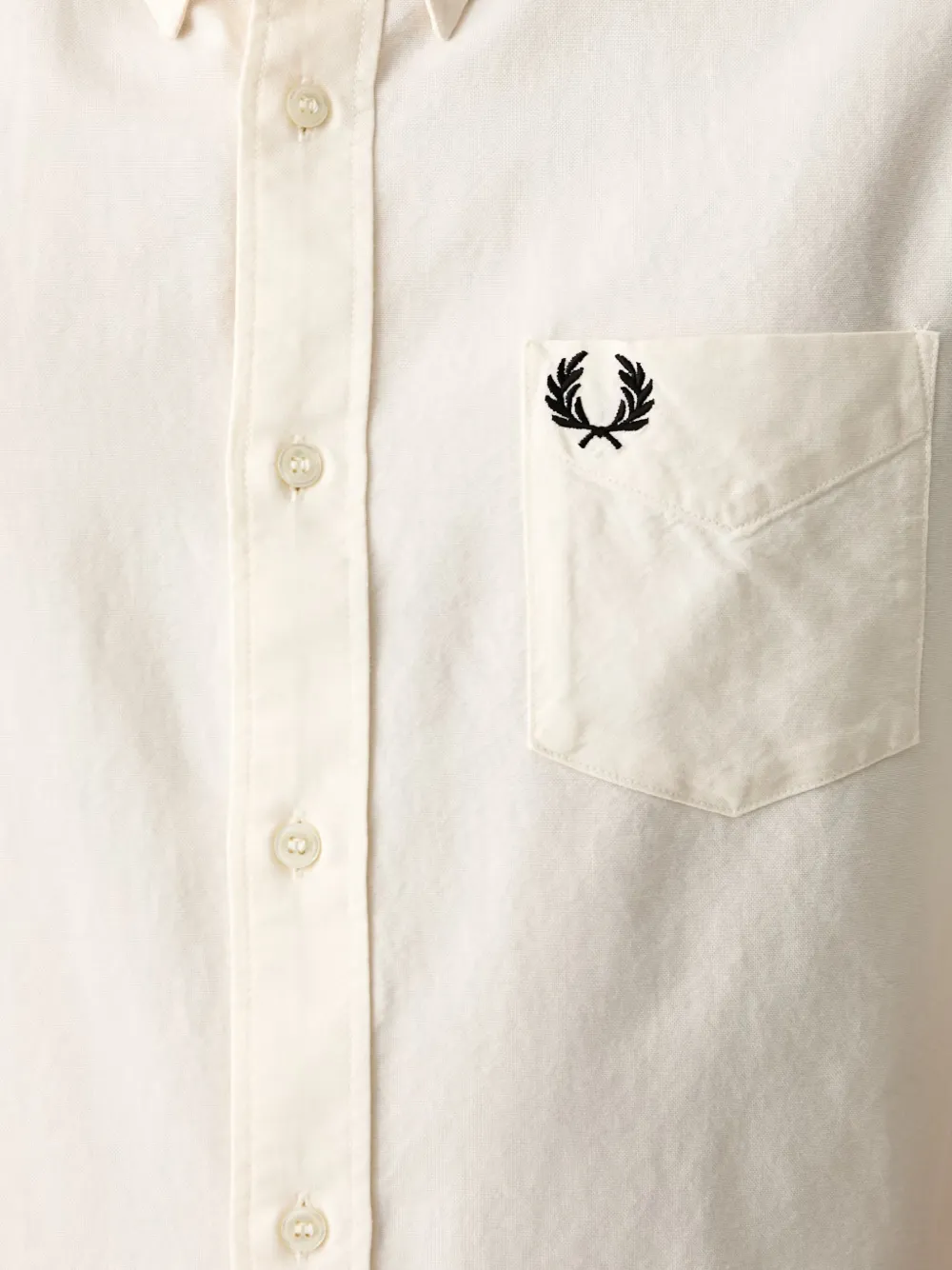 Fred Perry Oxford overhemd met korte mouwen Beige