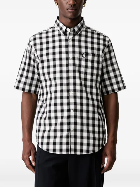 Fred Perry gingham-check short-sleeve shirt