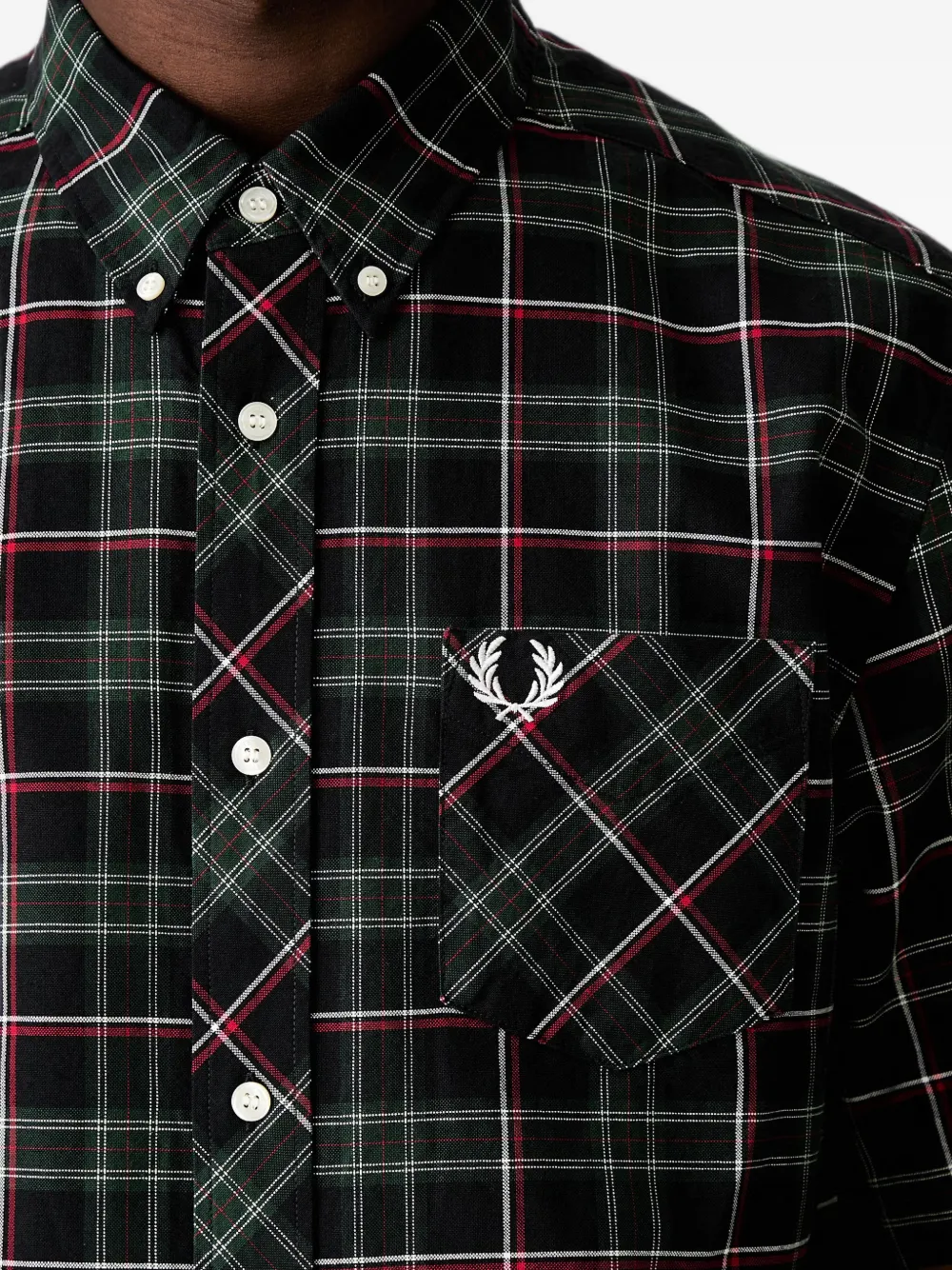 Fred Perry Button-down overhemd met tartan-patroon Blauw