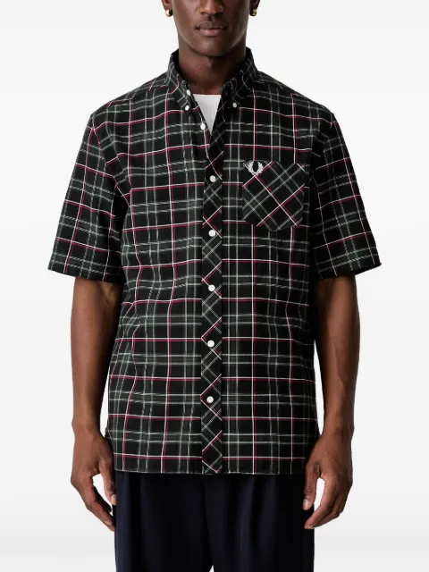 Fred Perry tartan-check button-down shirt