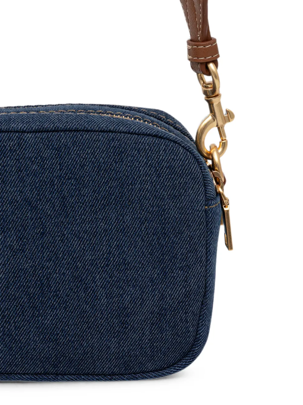 DKNY Denim mini-tas met geborduurd logo Blauw