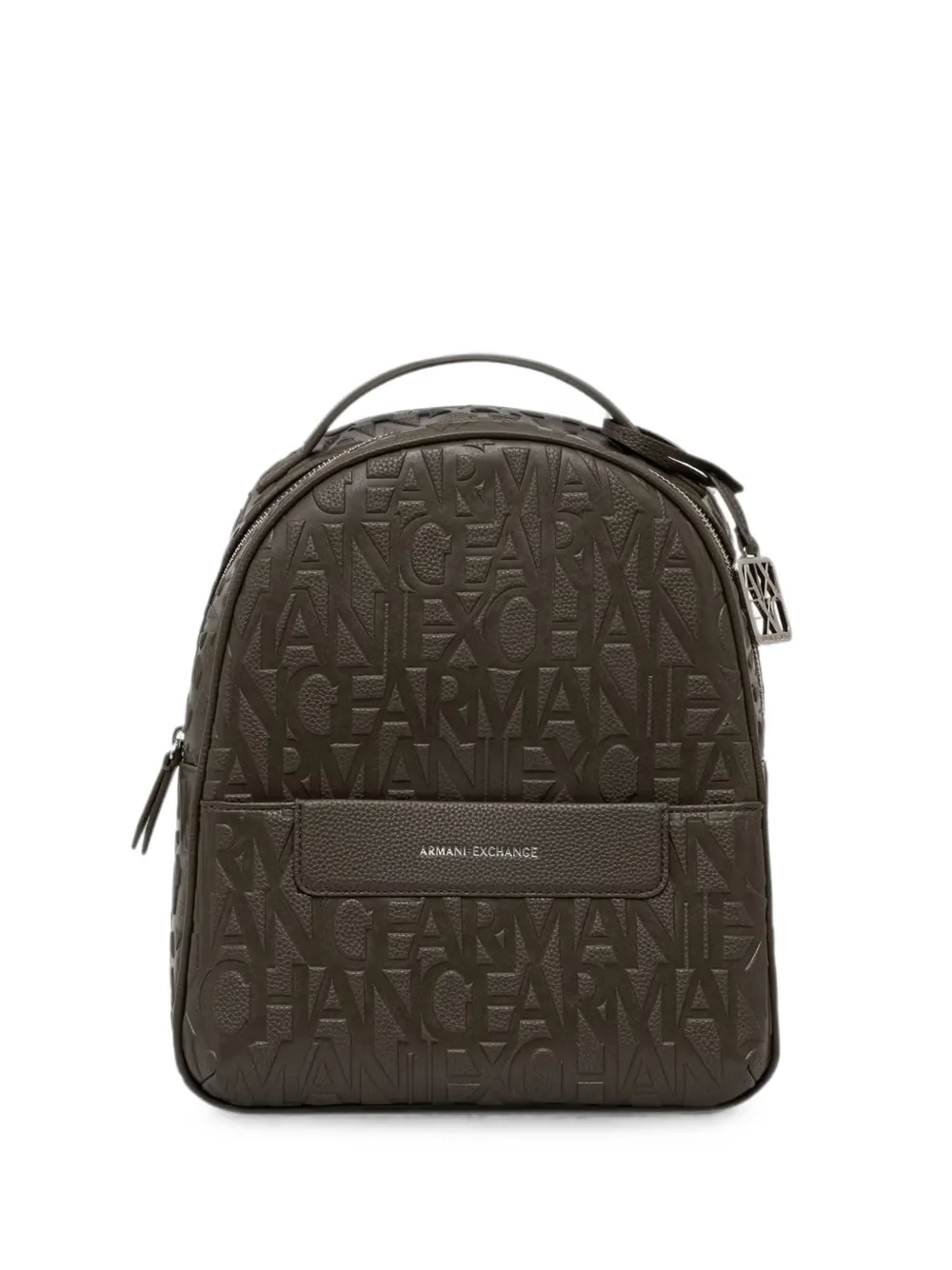 Armani Exchange logo-debossed pebbled backpack - Grün