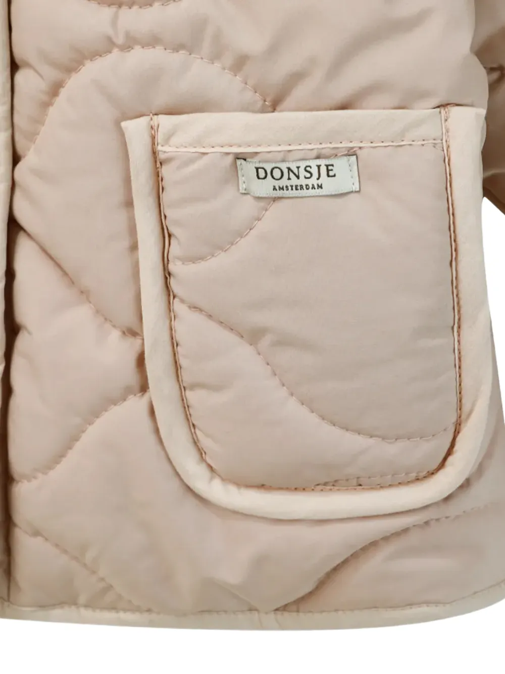 Donsje Tessane gewatteerd jack met knopen Roze