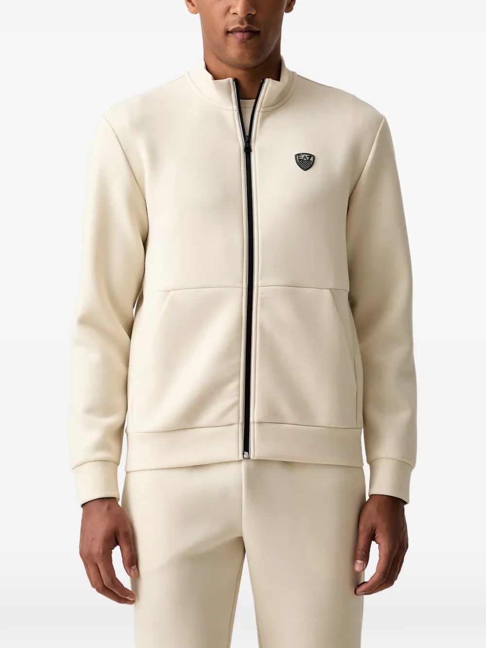 Ea7 Emporio Armani Trainingspak met logopatch Beige