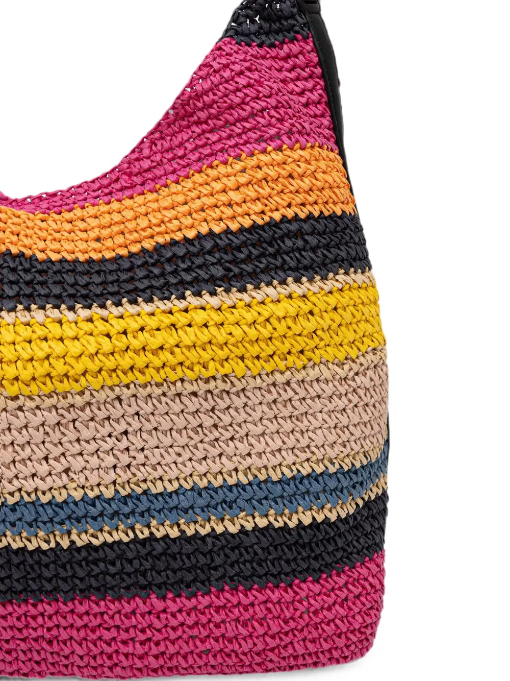 DKNY Paula gestreepte geweven schoudertas Roze