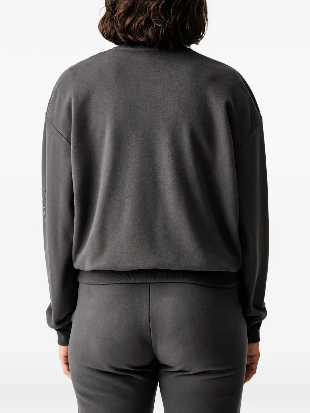 Ea7 Emporio Armani Sweater met logoprint en rits Grijs