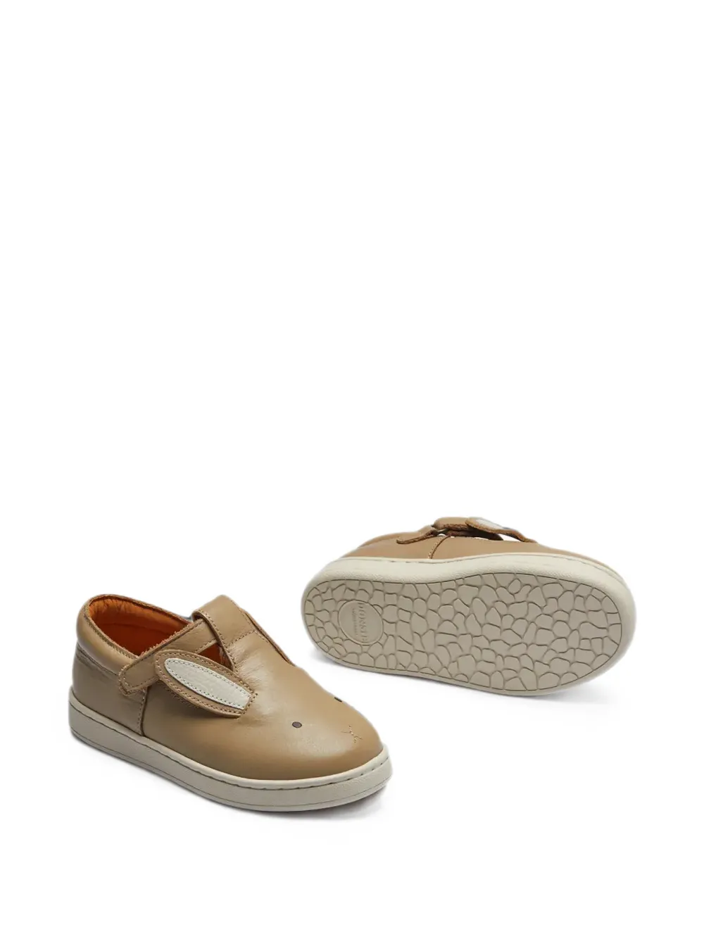 Donsje Sunni animal-detail touch-strap sneakers Beige