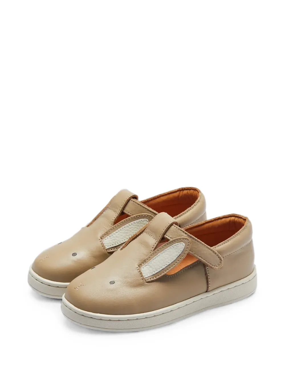 Donsje Sunni animal-detail touch-strap sneakers Beige