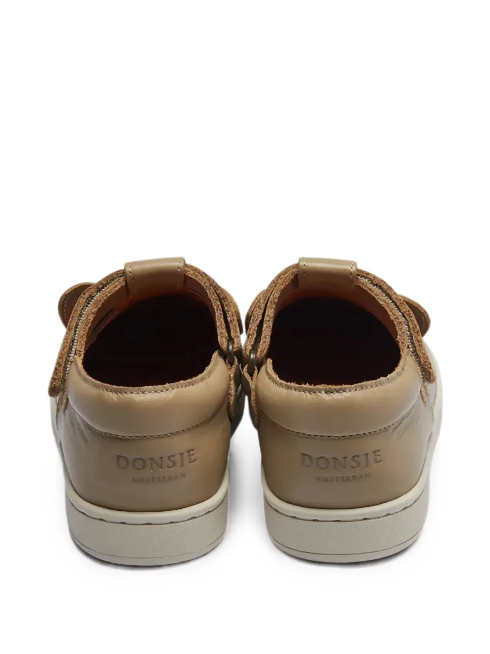 Donsje Sunni animal-detail touch-strap sneakers Beige