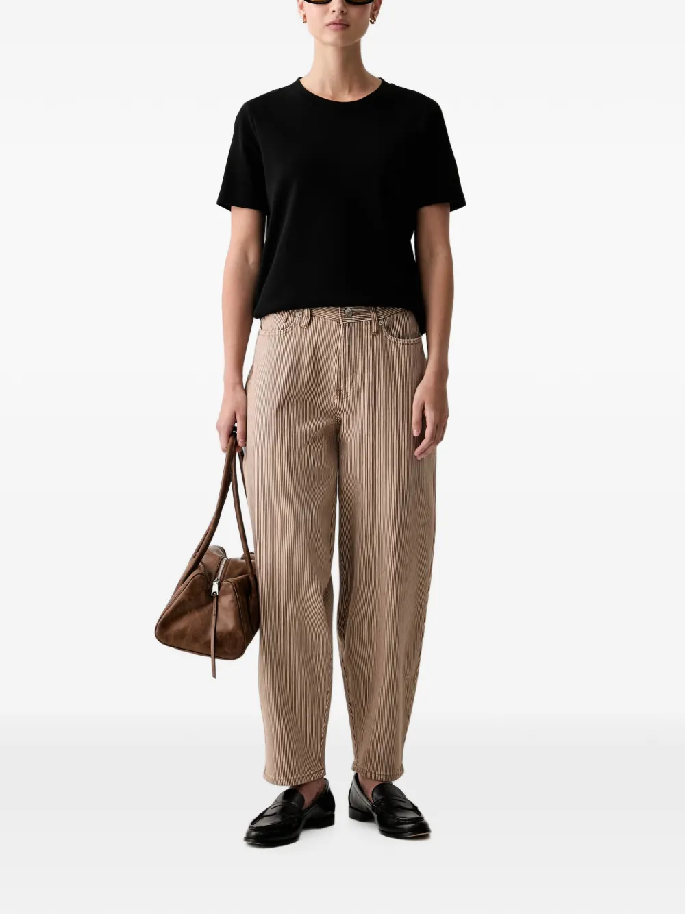 DKNY Gestreepte jeans Beige