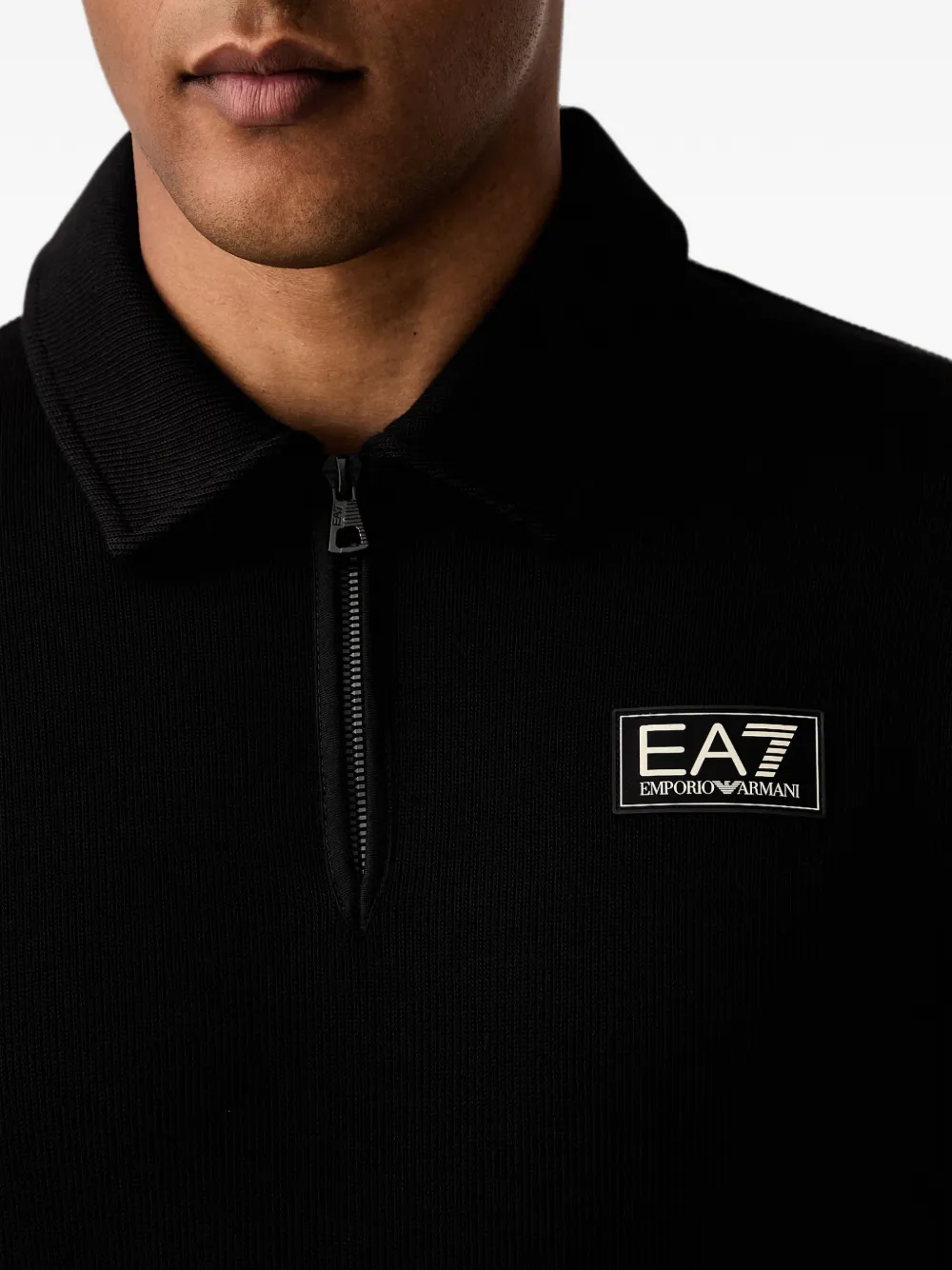Ea7 Emporio Armani Sweater met logopatch Zwart