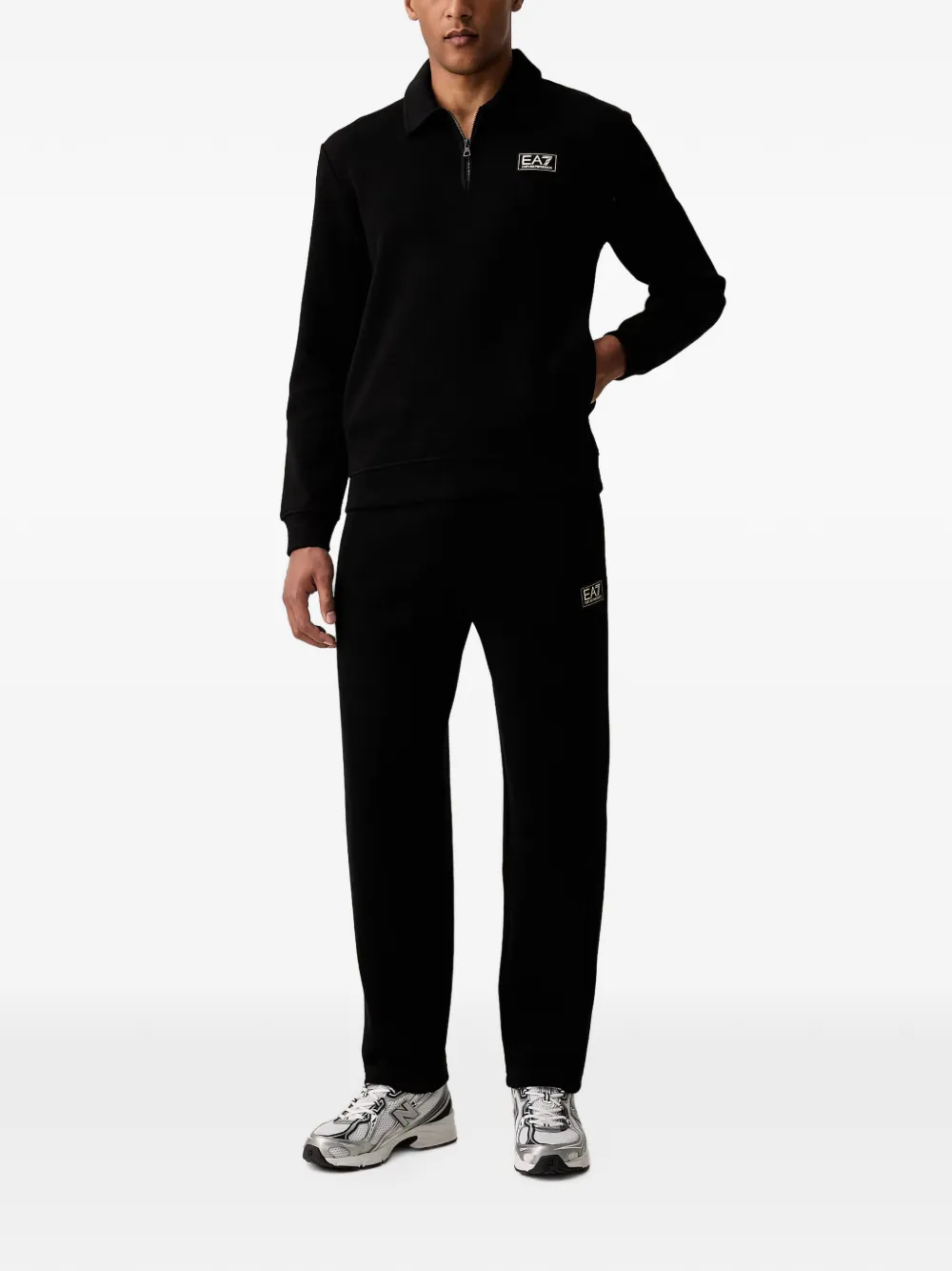 Ea7 Emporio Armani Sweater met logopatch Zwart