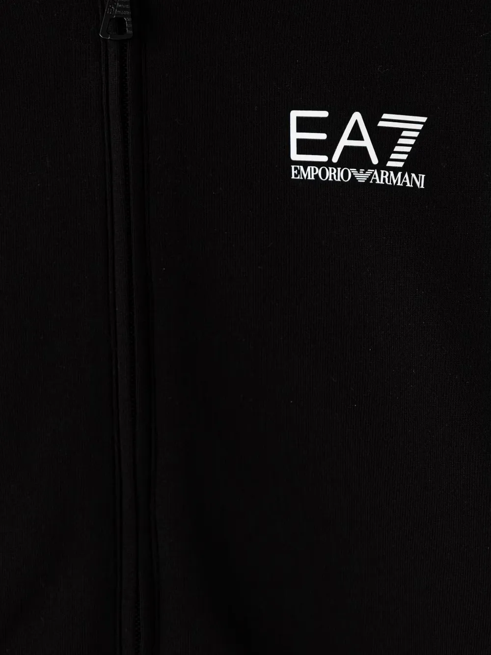 Ea7 Emporio Armani Hoodie met logoprint en rits Zwart