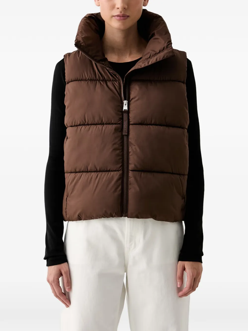 DKNY quilted puffer gilet - Braun