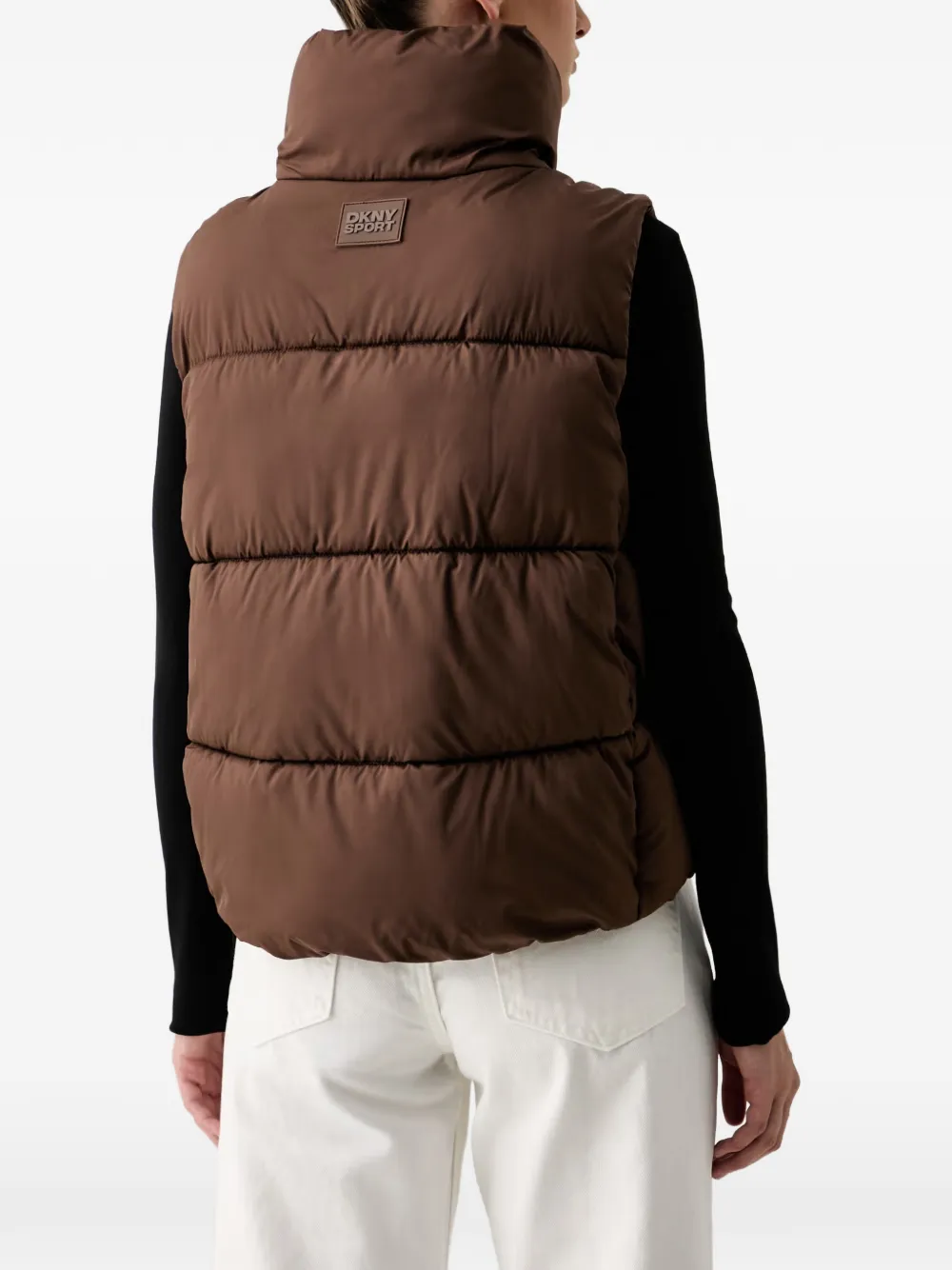 DKNY quilted puffer gilet Bruin