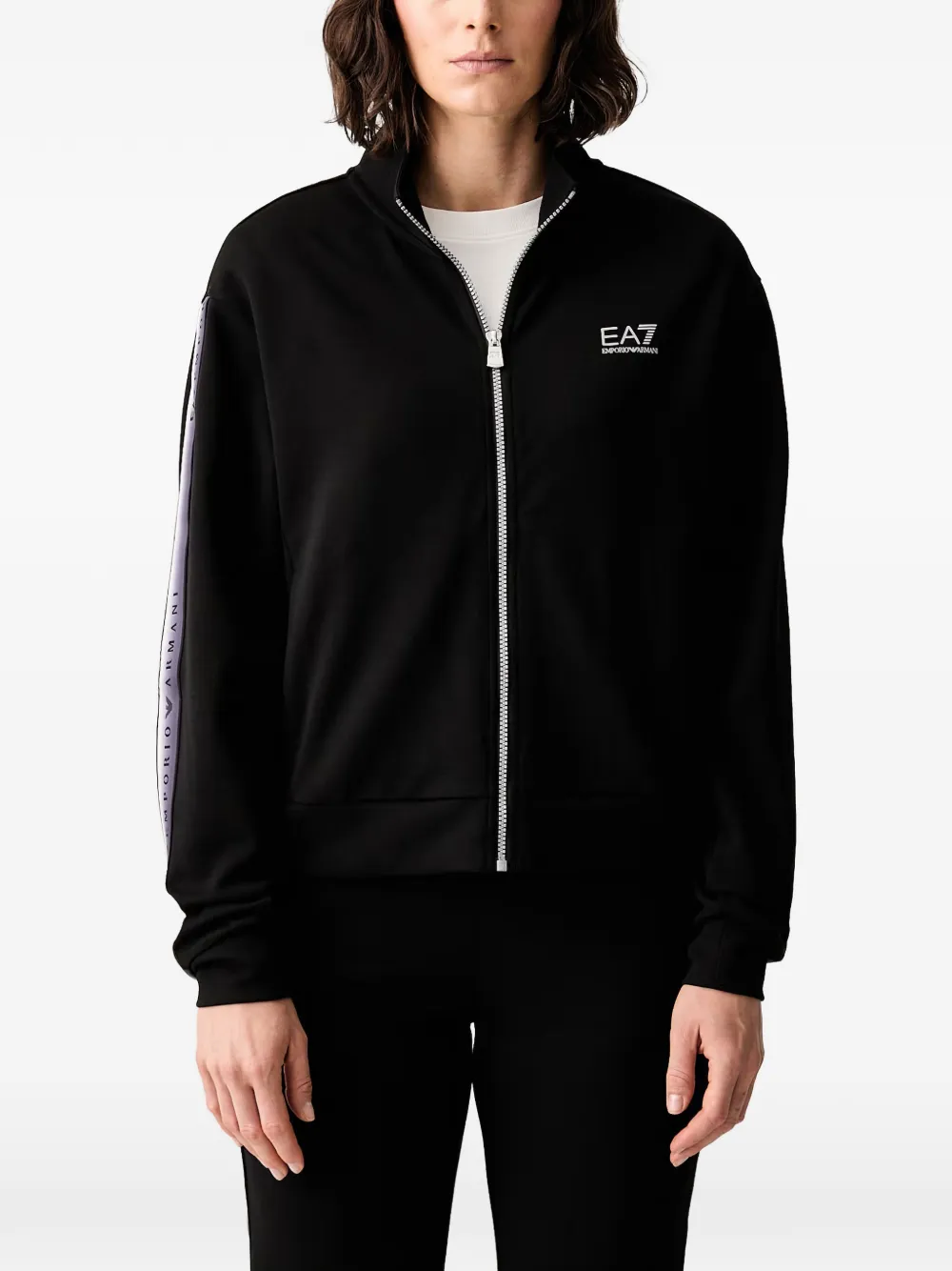 Ea7 Logo-print Tracksuit In Black