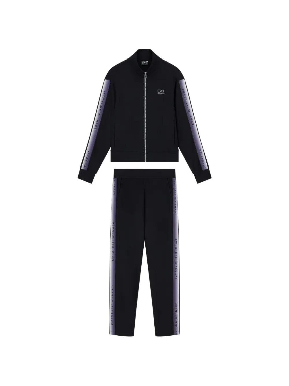 Ea7 Emporio Armani Tuta sportiva con stampa - Nero