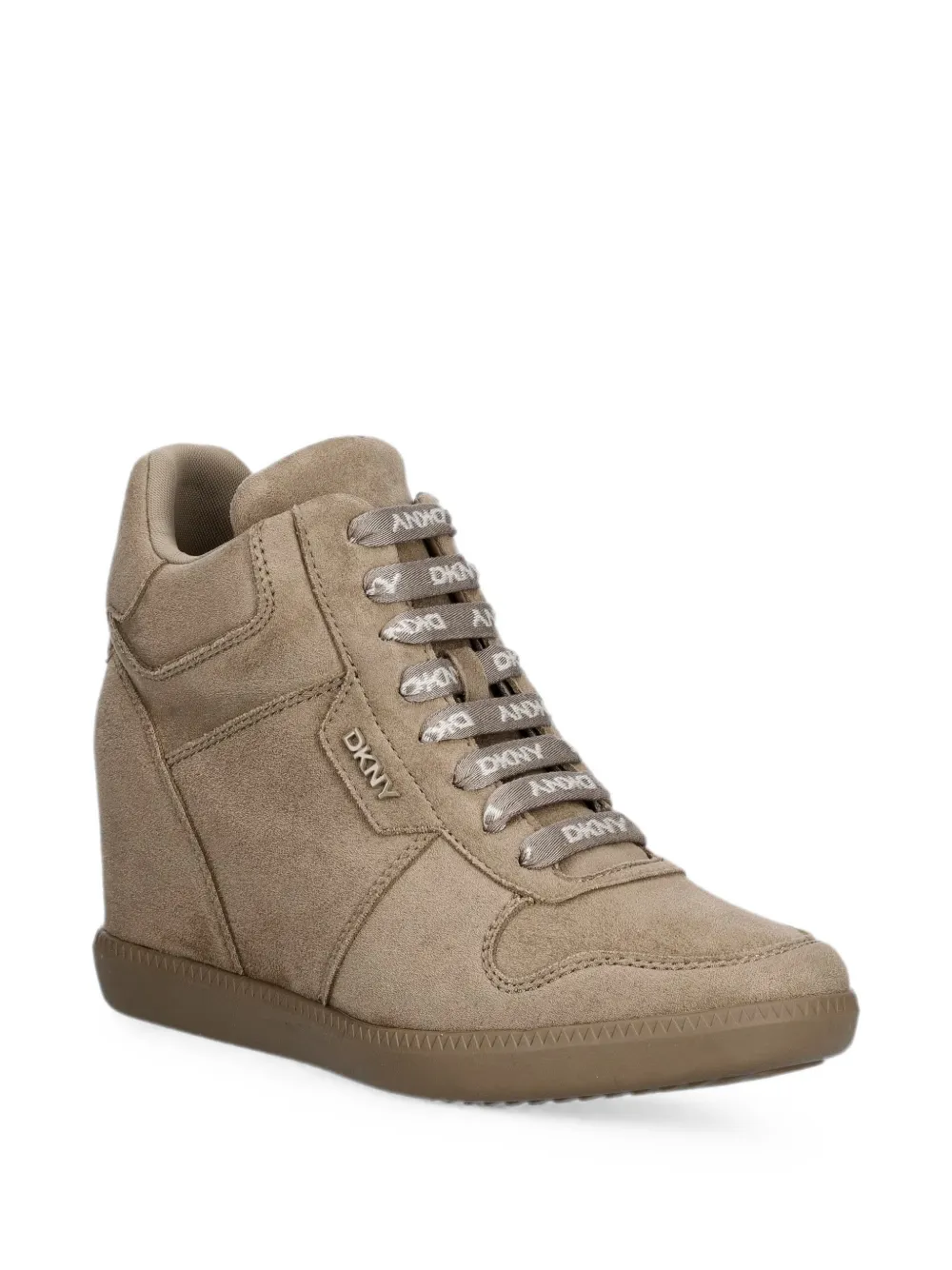 DKNY wedge-heel logo-print sneakers Bruin