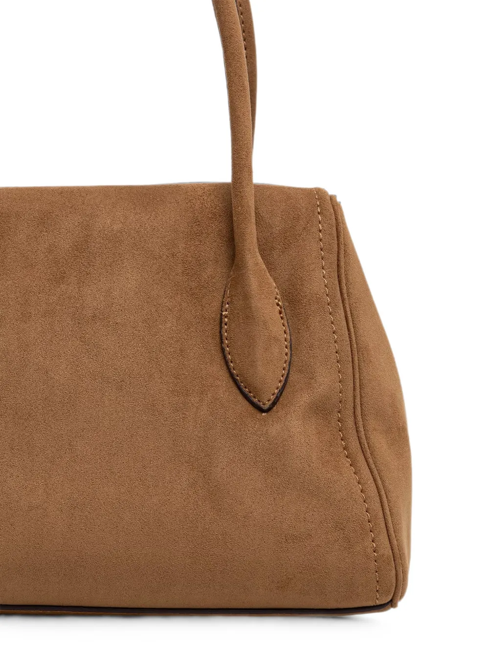 DKNY Amelie suède shopper met beer-bedel Bruin