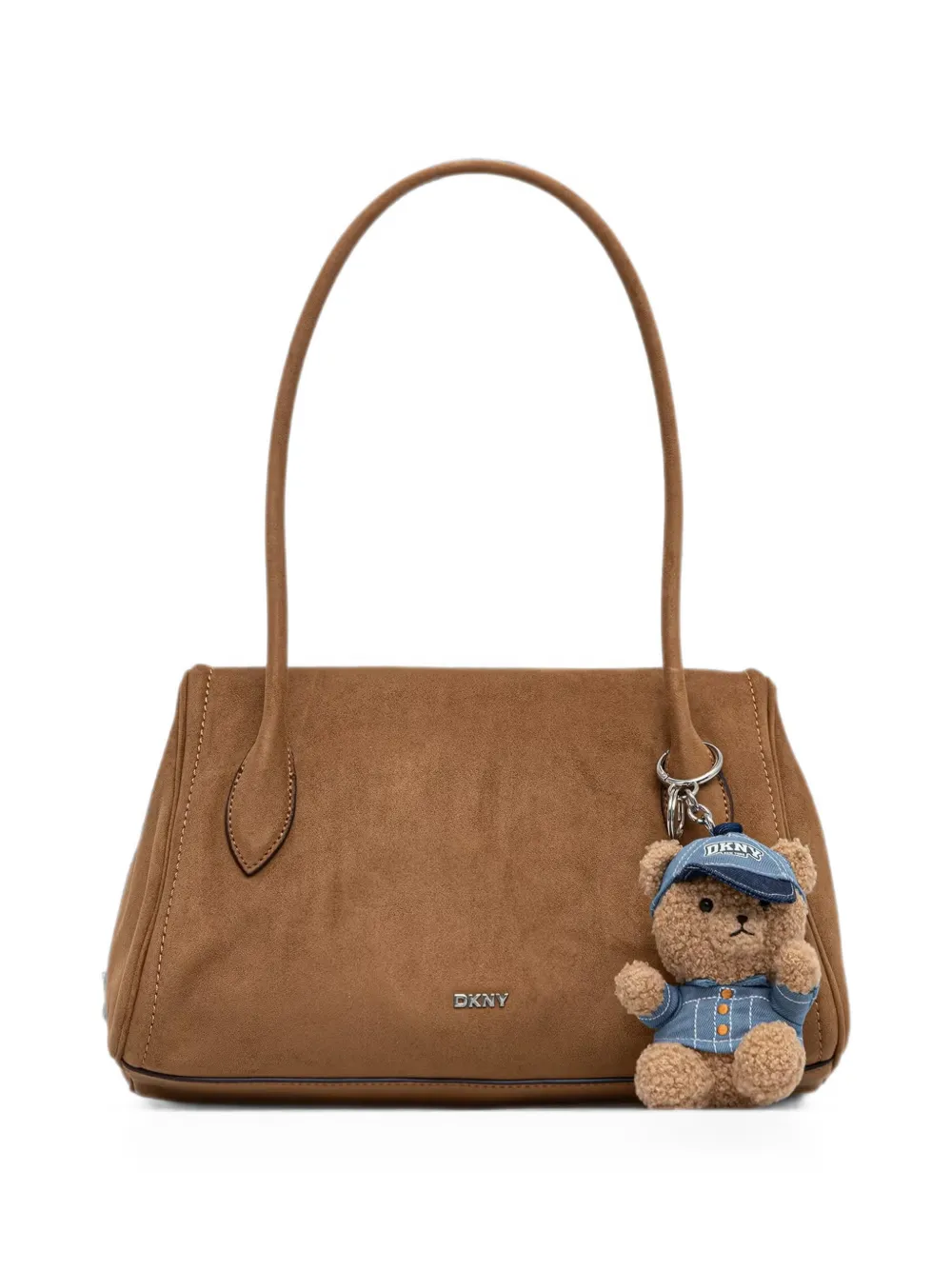 DKNY Amelie bear-charm suede tote bag - Marrone