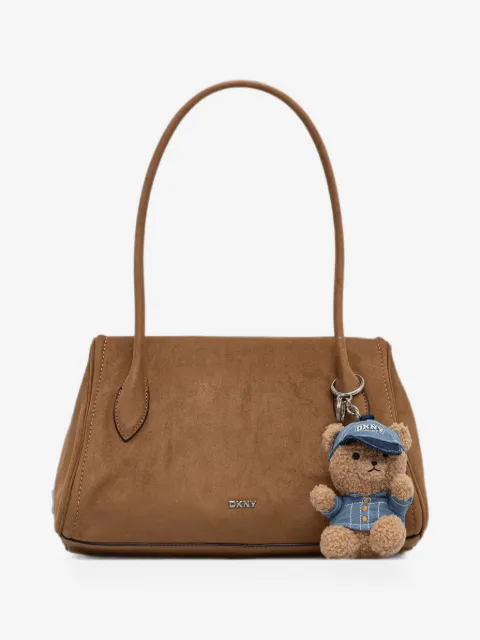 DKNY Amelie bear-charm suede tote bag