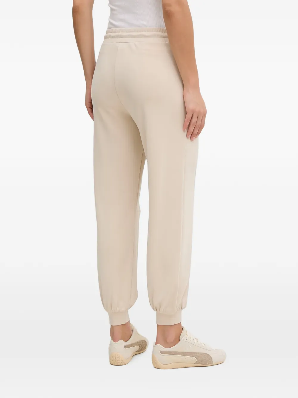 Ea7 Emporio Armani Core trainingsbroek met logo-plakkaat en trekkoord Beige