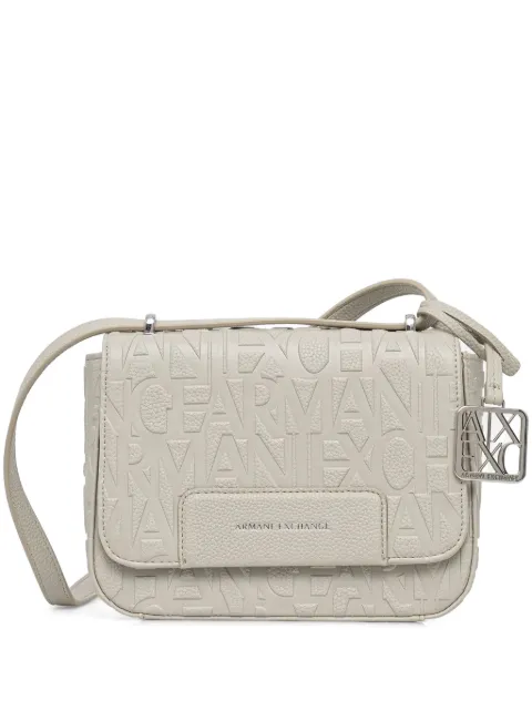 Armani Exchange bolsa crossbody con logo en relieve