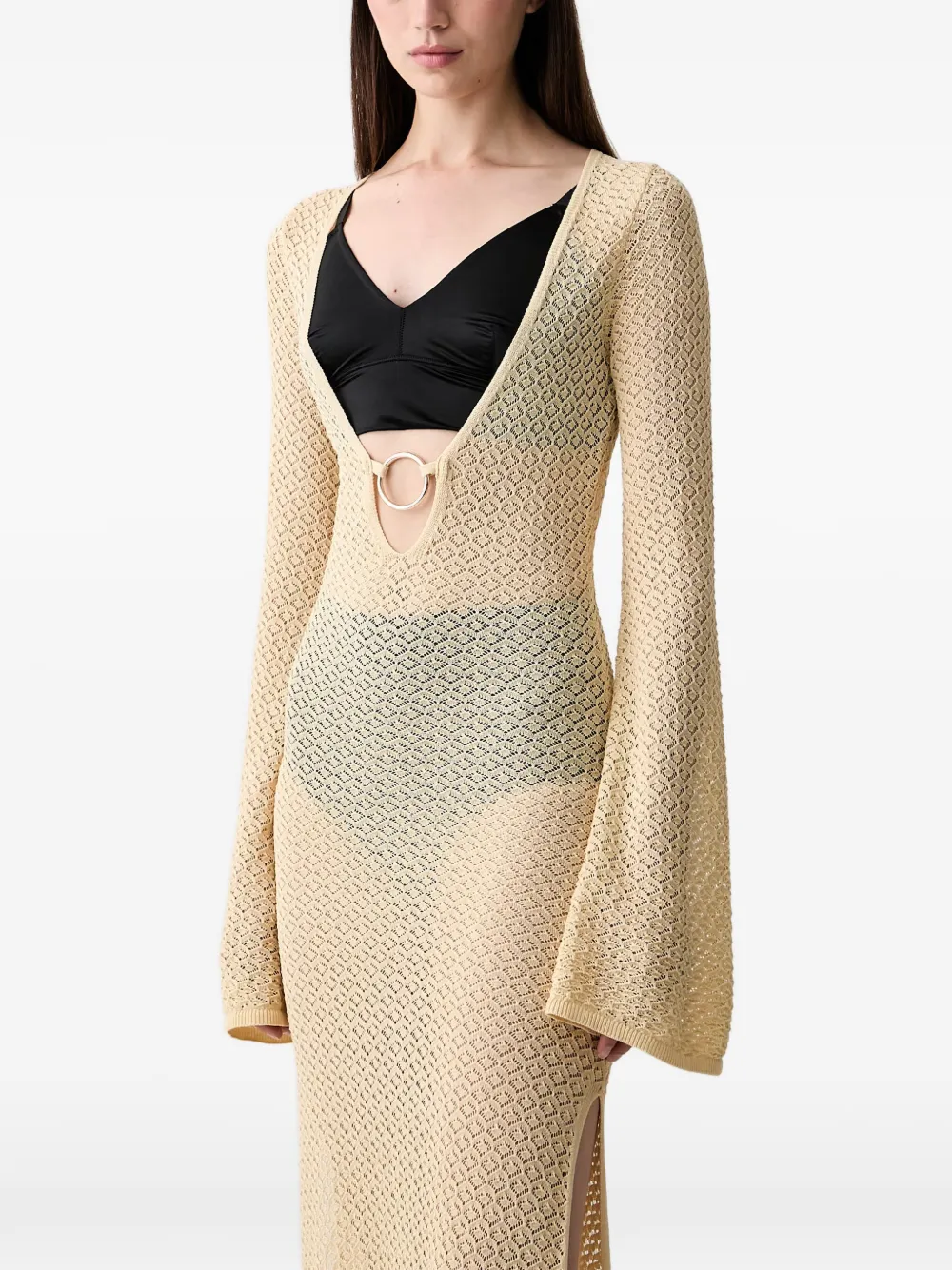 Bardot Bryn crochet-construction ring-detail maxi dress