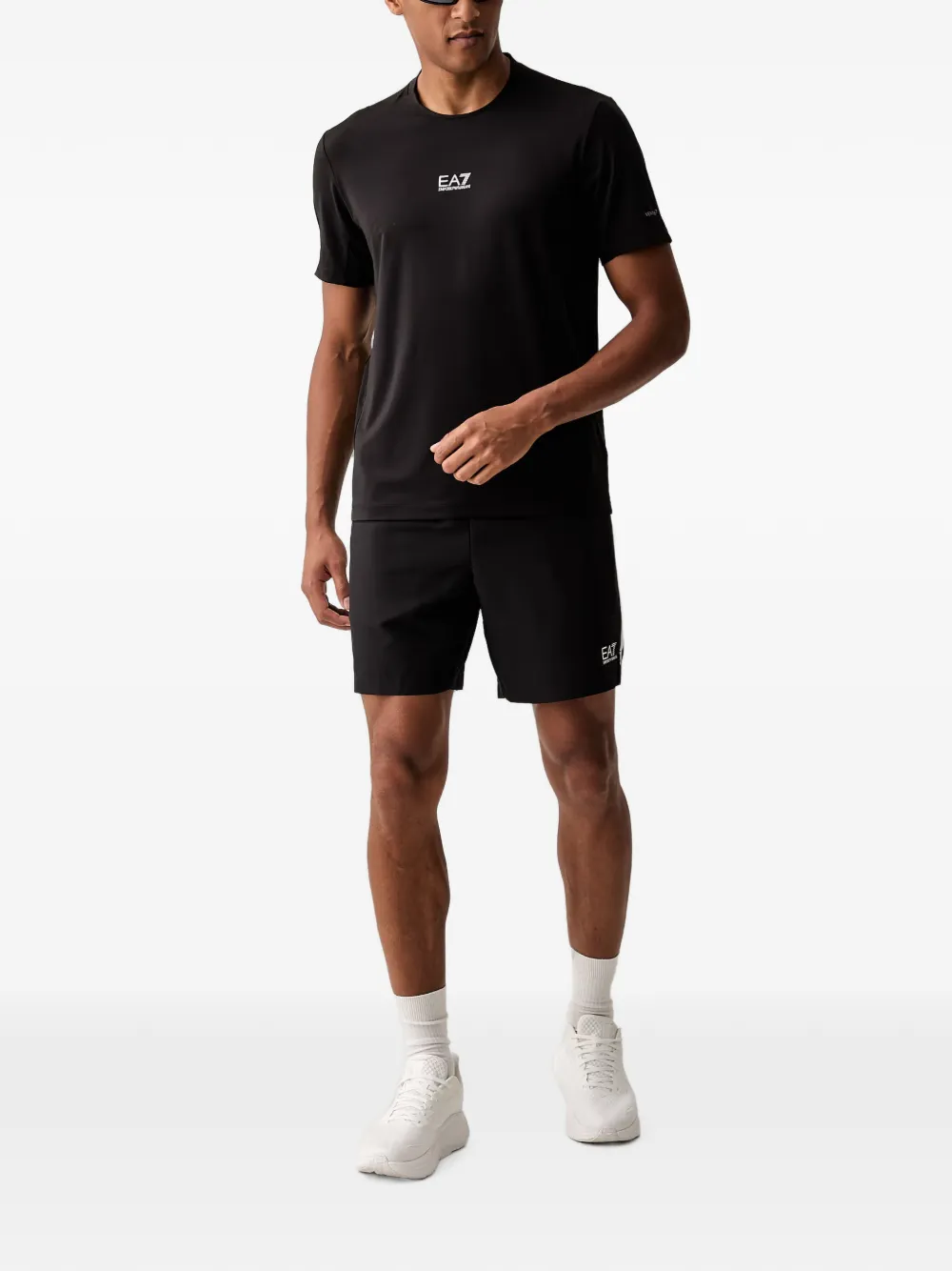 Ea7 Emporio Armani T-shirt met logoprint Zwart