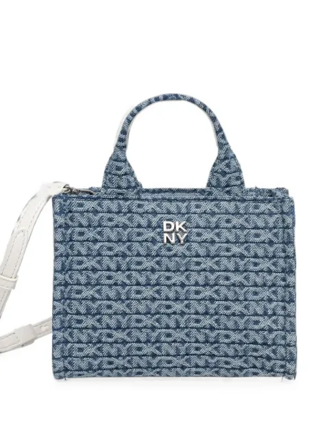 DKNY logo-pattern tote bag