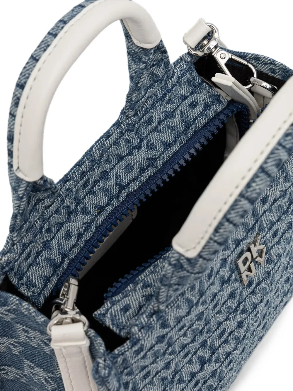 DKNY logo-pattern tote bag Blauw