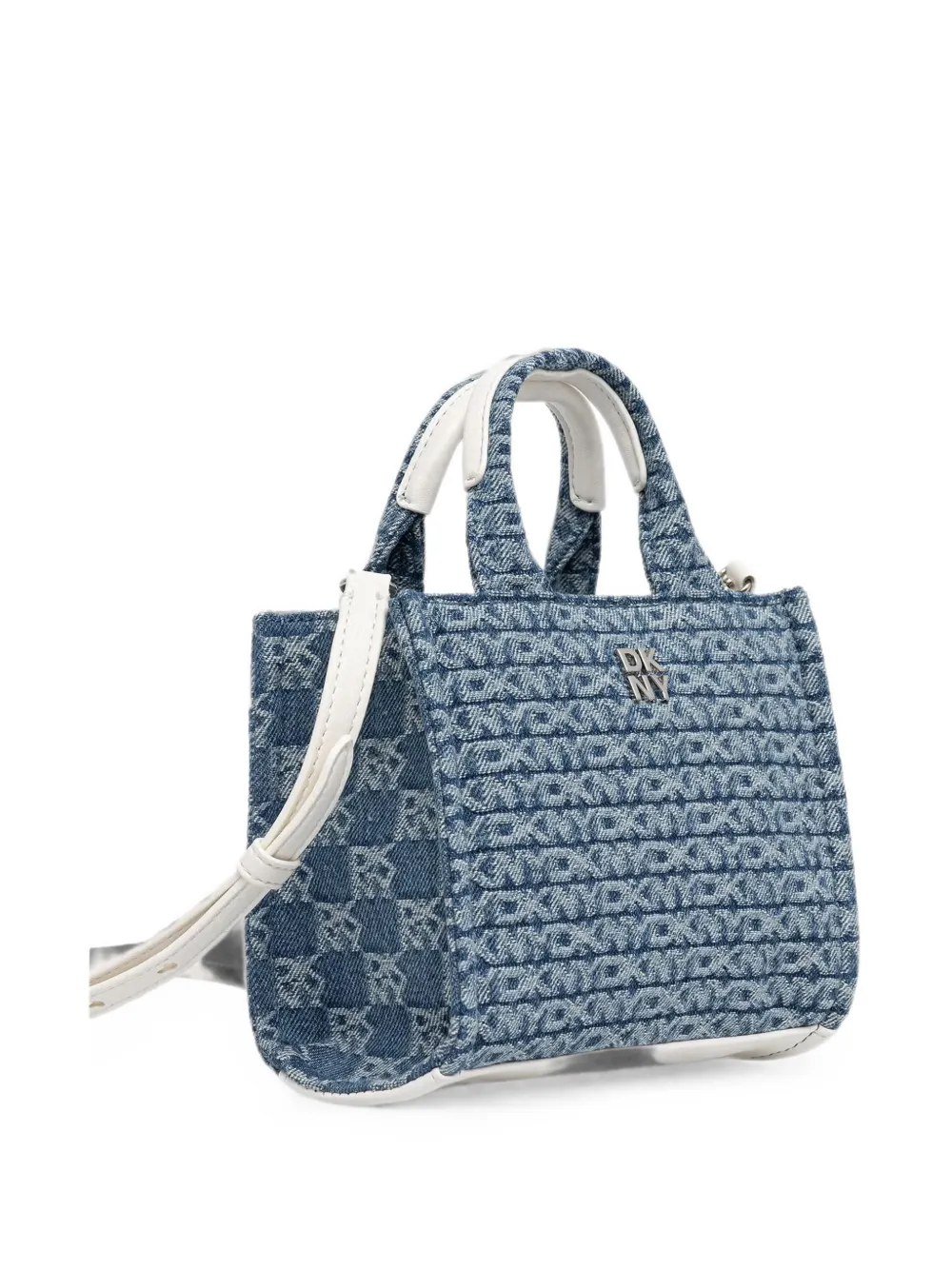 DKNY logo-pattern tote bag Blauw