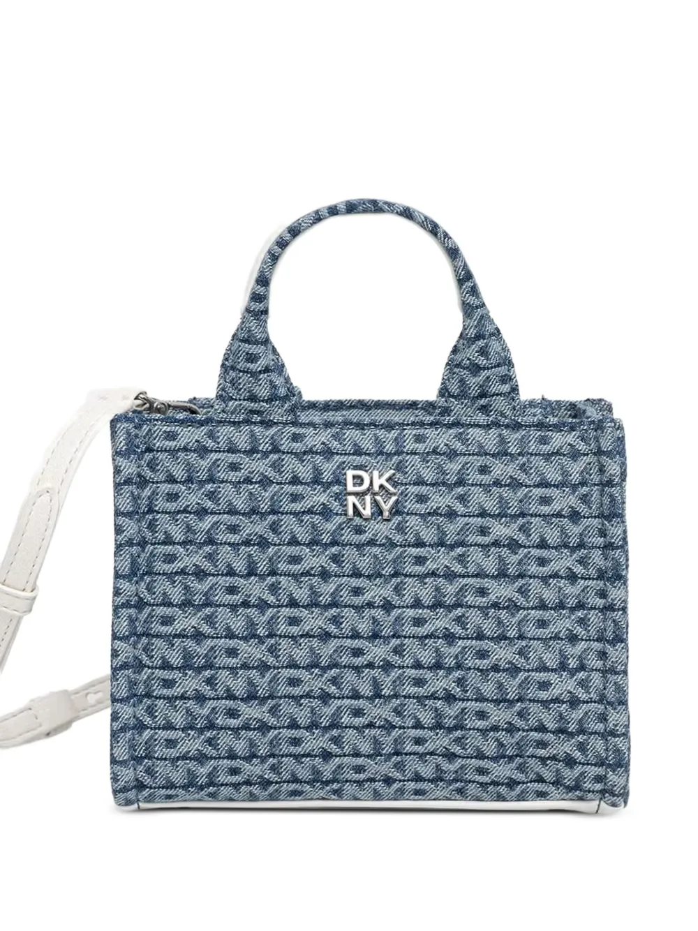 DKNY logo-pattern tote bag - Blu