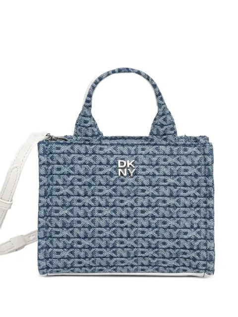 DKNY logo-pattern tote bag