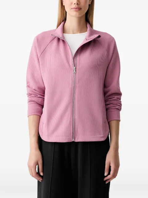 DKNY ribbed-knit zip-up sweatshirt